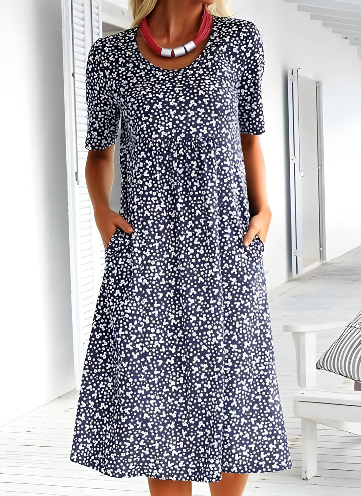 Qahira™  Casual Round Neck Dress