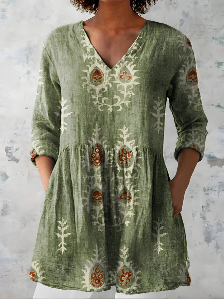 Willow| Long Blouse with V-Neck