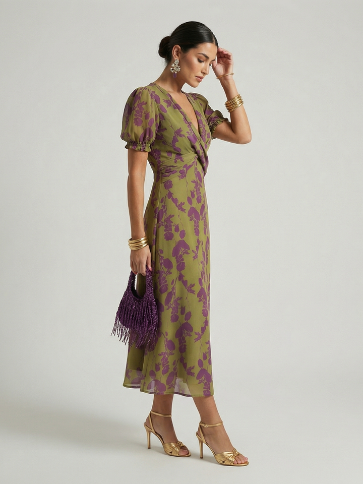 Virel Relaxed Tummy-Skimming Floral Midi Dress - image 2