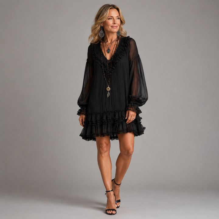 Oriella | Elegant Ruffle Mini Dress