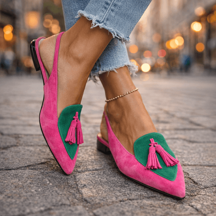 Dorotea™ Elegant Tassel Slingback Flats