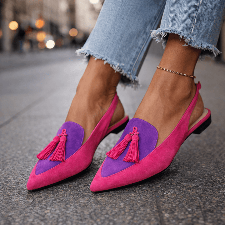 Dorotea™ Elegant Tassel Slingback Flats