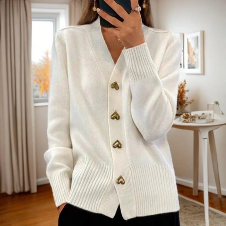Lea - Soft Vest with Heart-Shaped Buttons