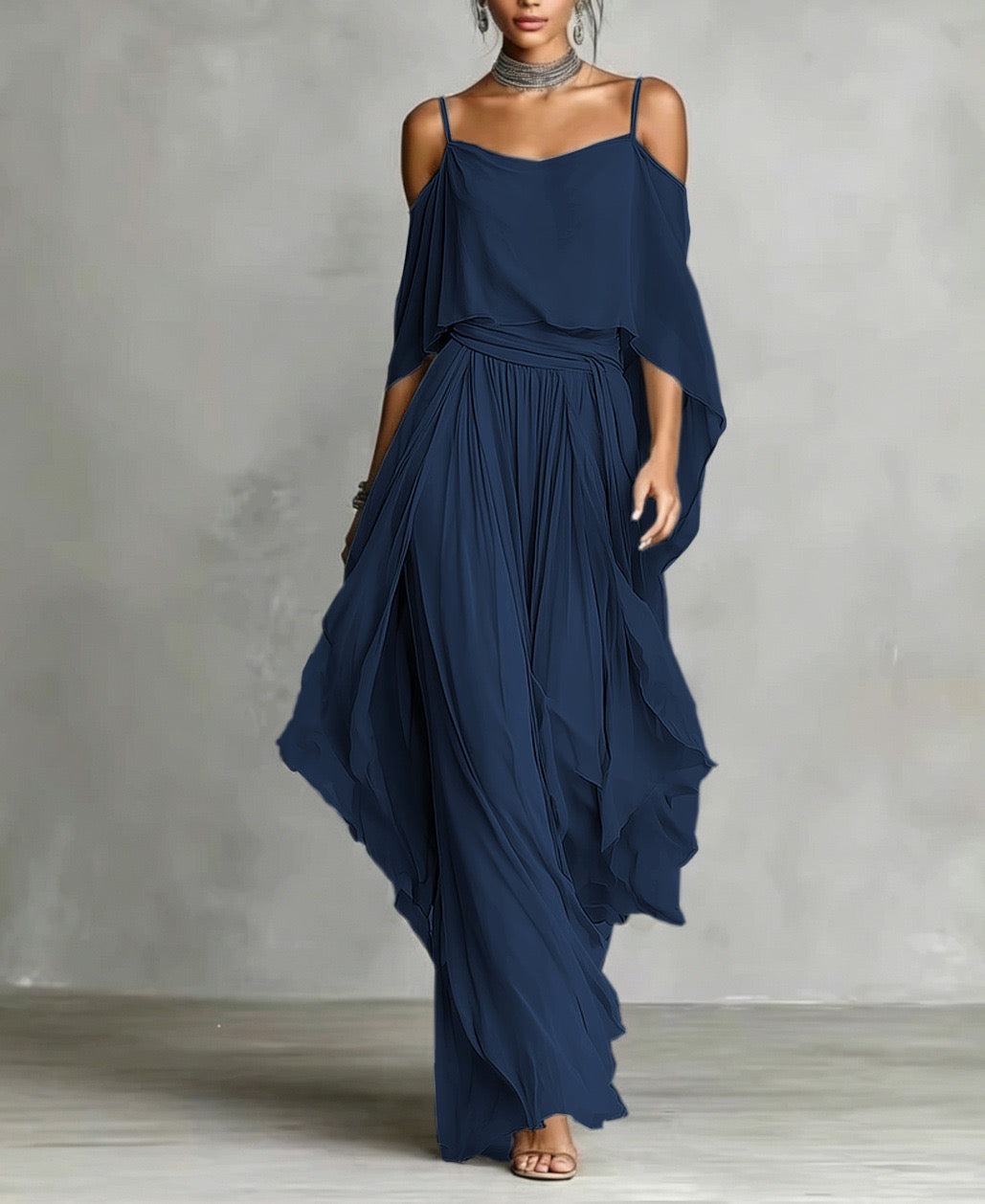 Renata | Grey Flowy Two-Piece Set
