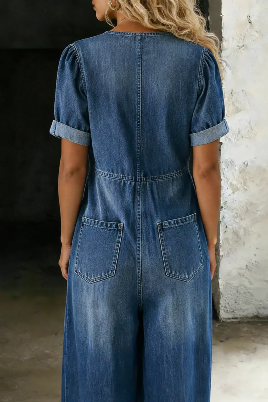 Maya | Short-Sleeve V-Neck Playsuit