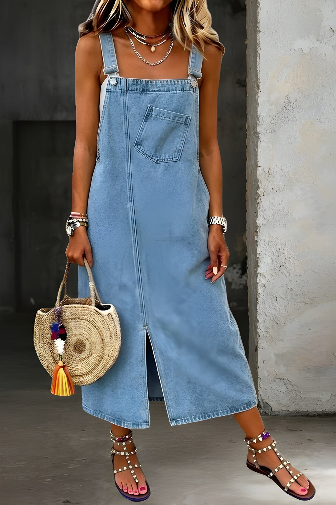 Thalia | Casual Denim Jumper Dress