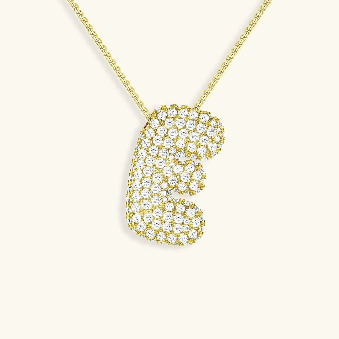 Bubble Initial Necklace