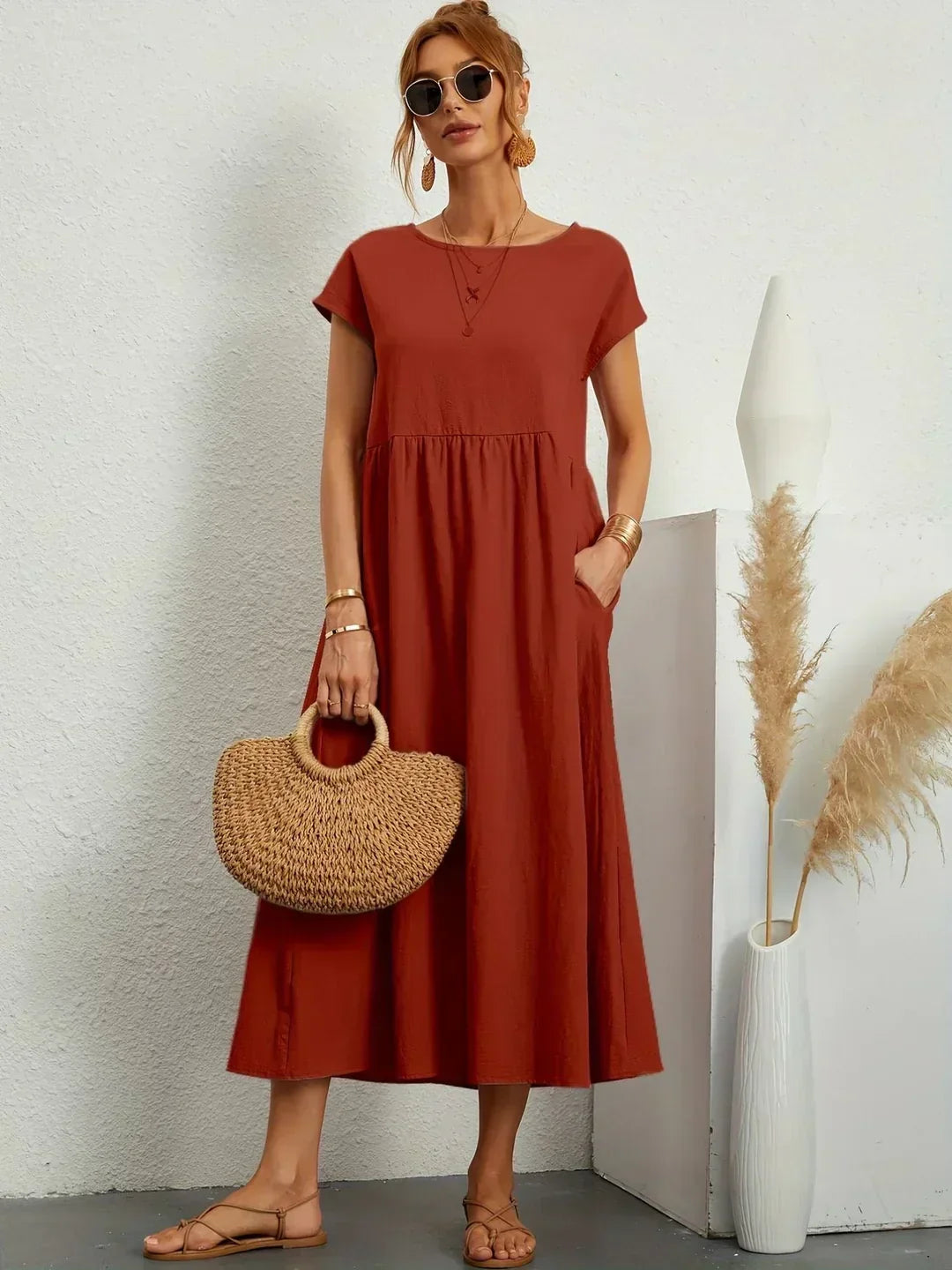 Gabrielle Flowing Midi Dress - image 10
