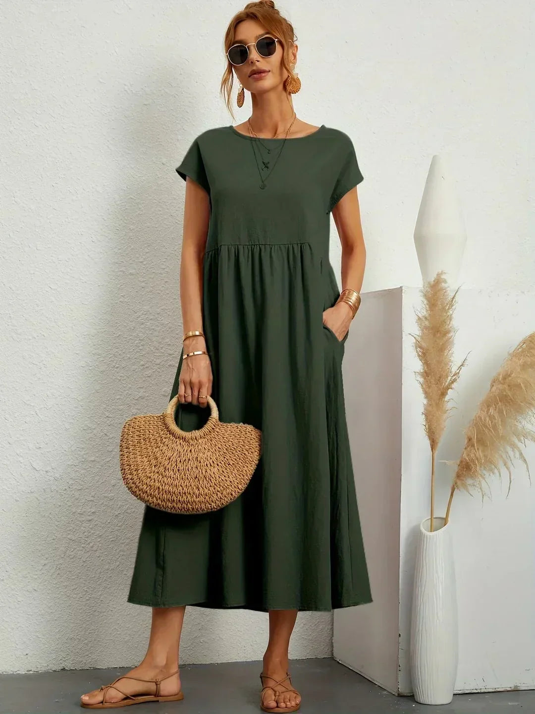 Gabrielle Flowing Midi Dress - image 3