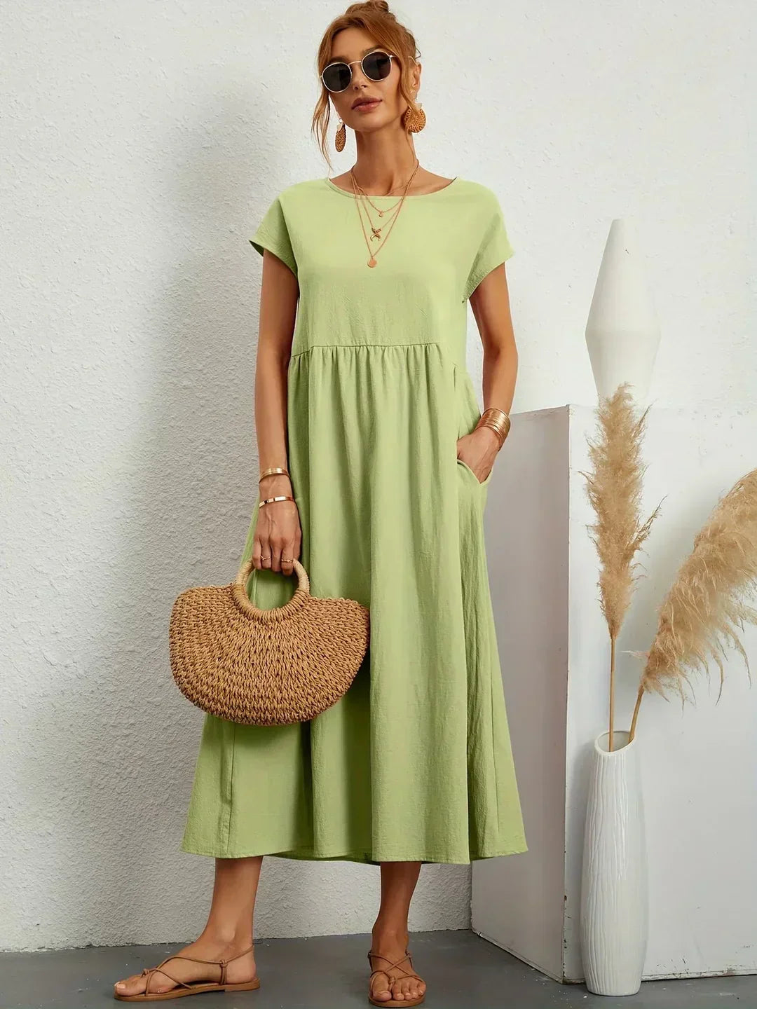 Gabrielle Flowing Midi Dress - image 5