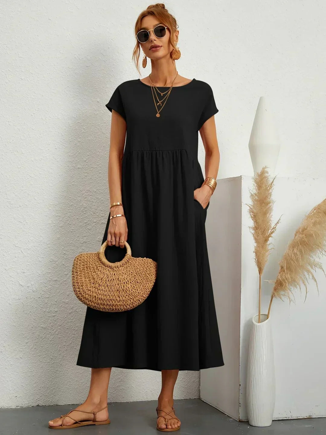 Gabrielle Flowing Midi Dress - image 4