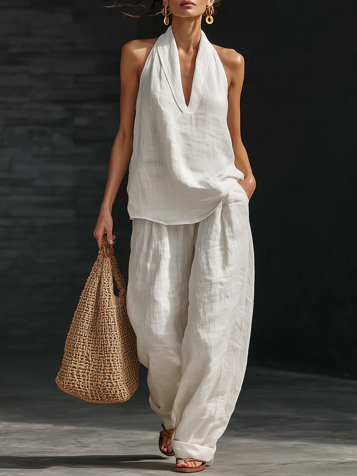 Zoë™ Sleeveless Set with Wide-Leg Pants