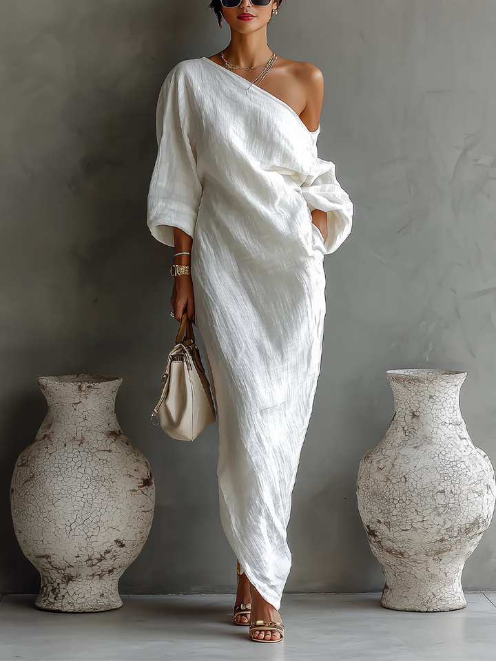 Elise | Elegant Asymmetric Maxi Dress