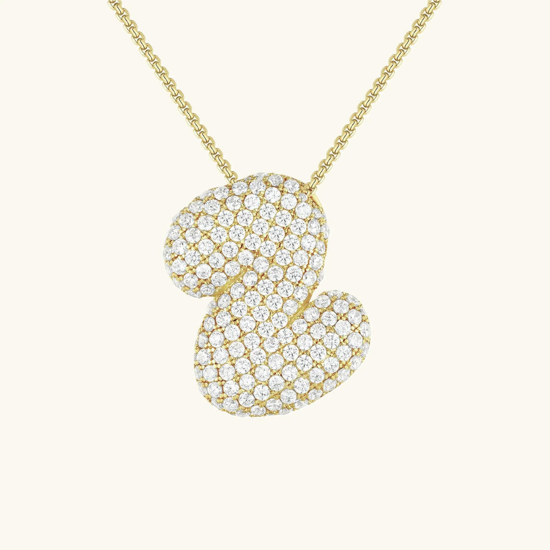 Bubble Initial Necklace