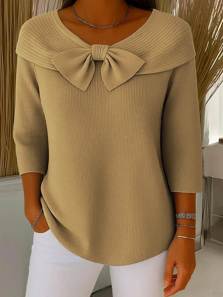 Remi™ Elegant Knitted Bow Top