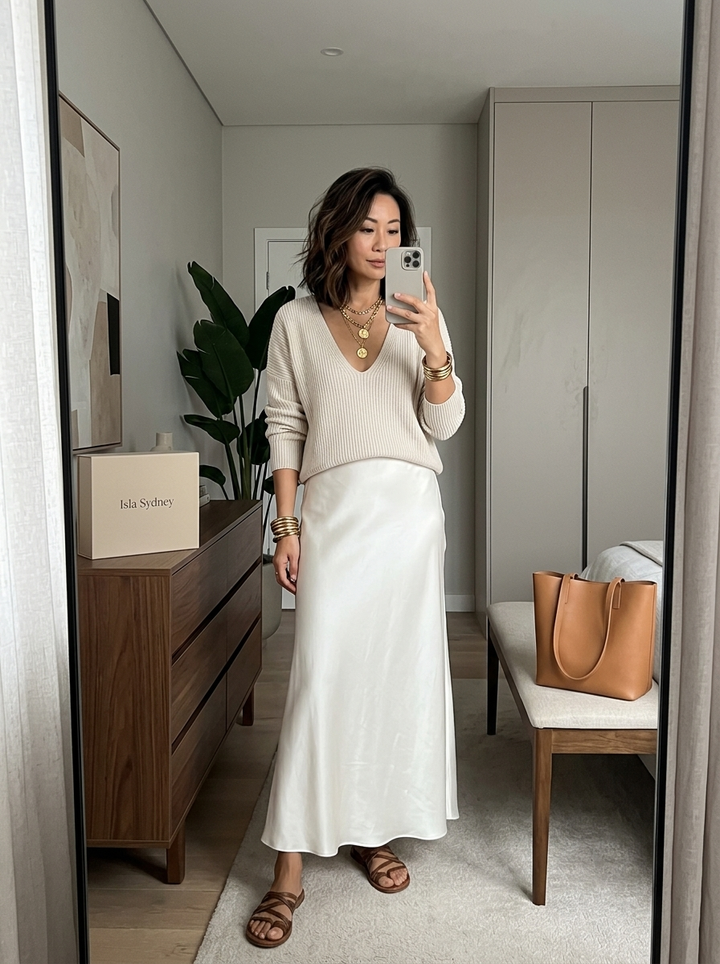 Isolde™ Knit & Satin Ensemble