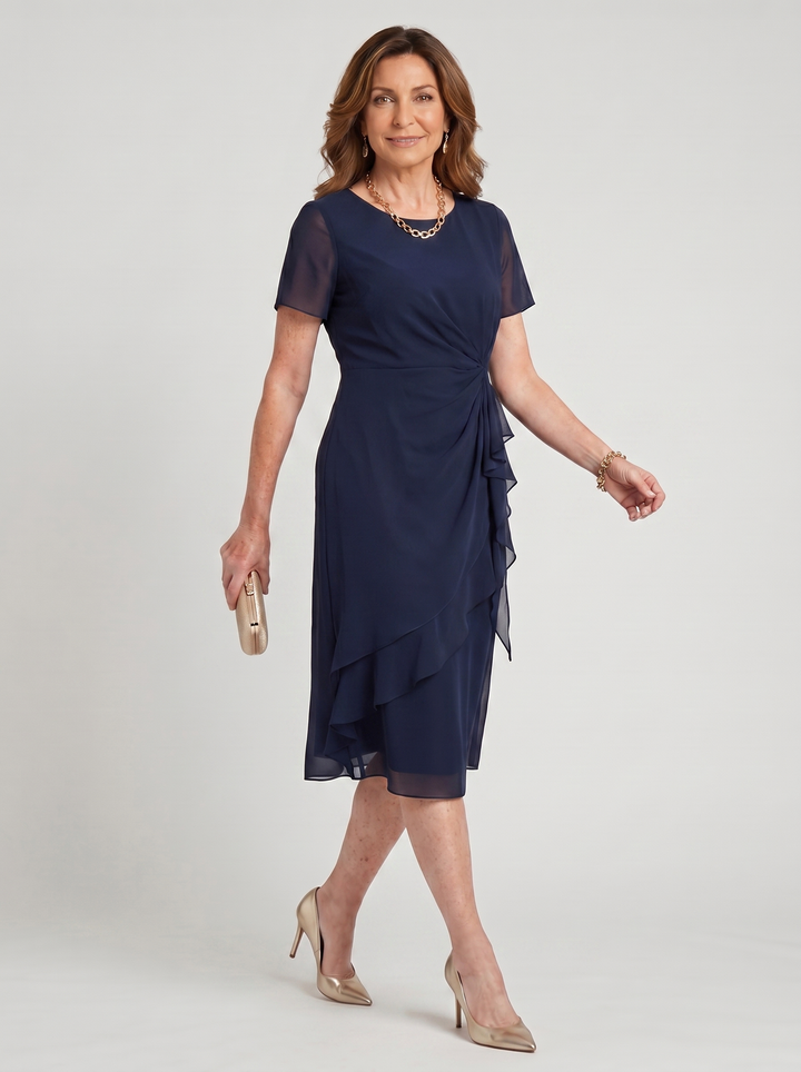 Blake™ Elegant Chiffon Draped Dress
