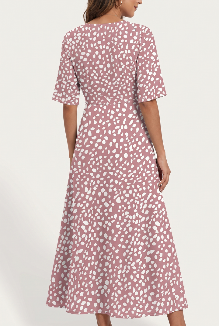 Romy Tummy-Skimming Spot Midi Dress - image 4