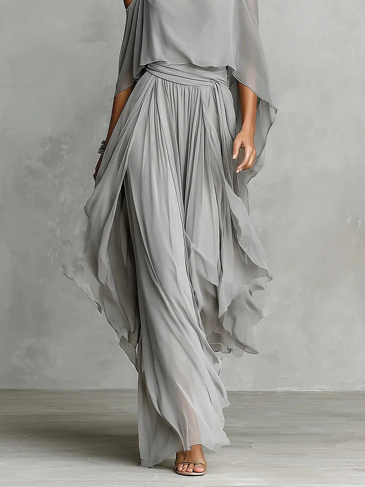 Renata | Grey Flowy Two-Piece Set