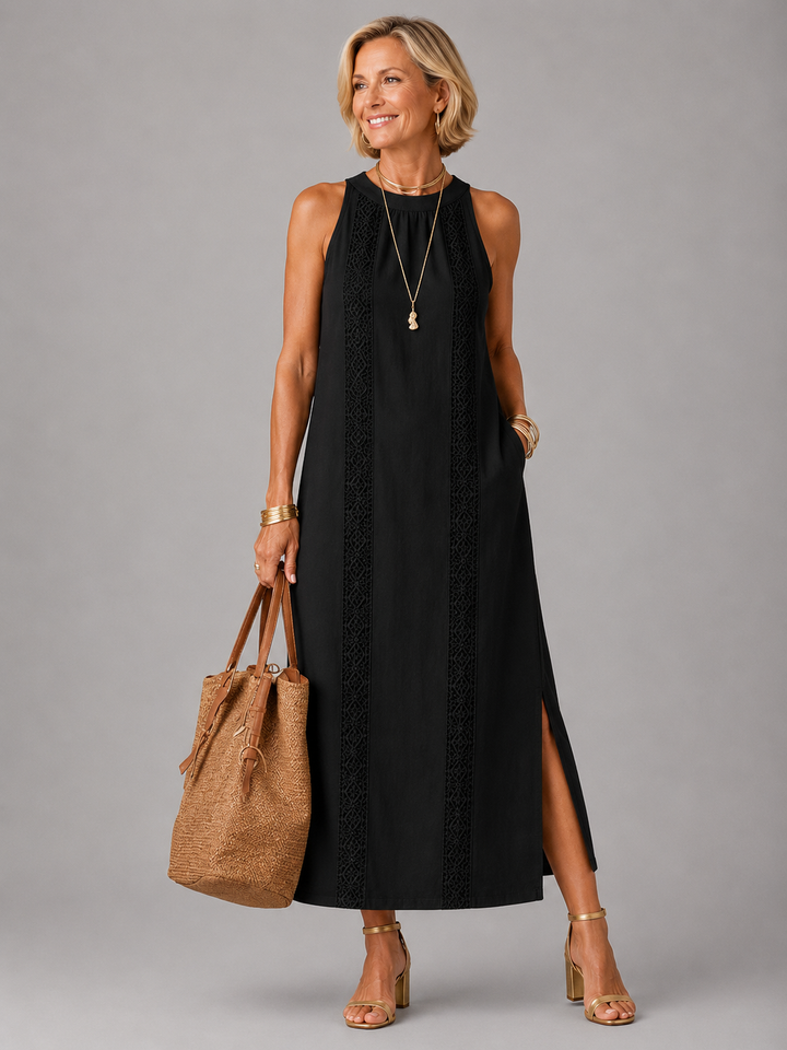 Emberly™ Relaxed Embroidered Midi Dress