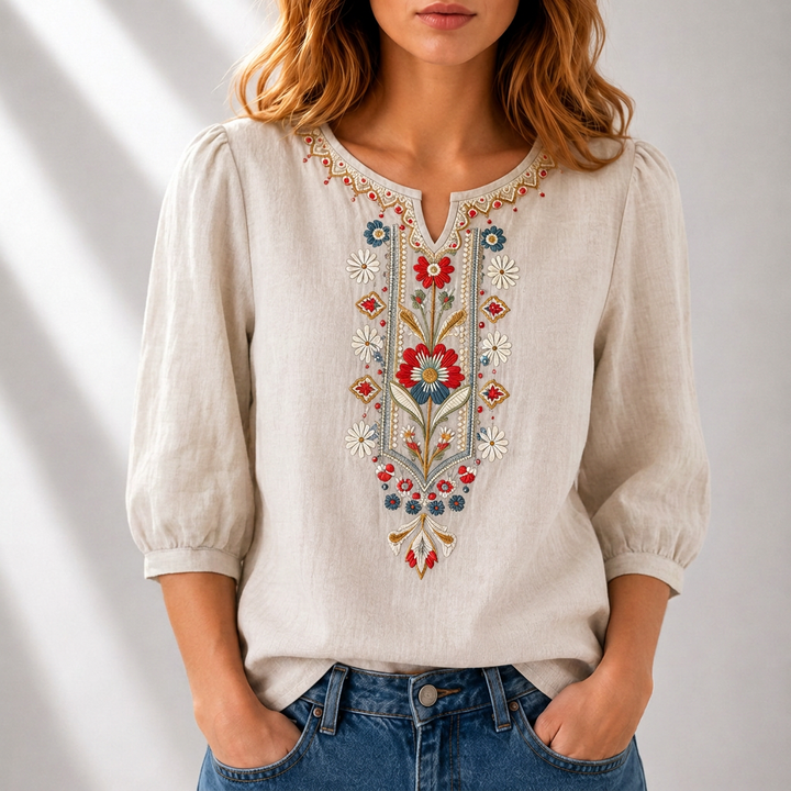 Dalia™ Floral Embroidered Blouse