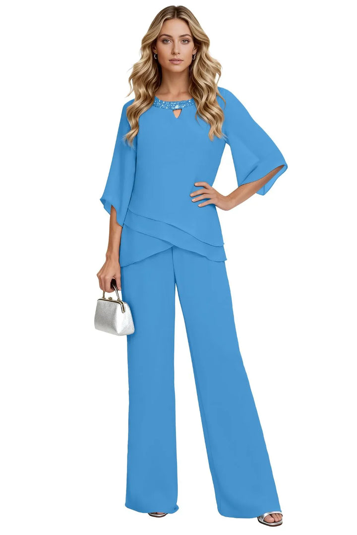 Sophisticated Loose-Fit Formal Pant Set