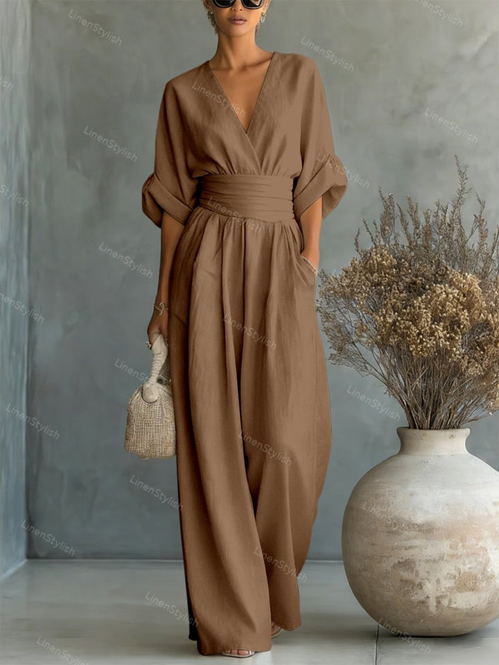 Elira Tummy-Skimming Wrap Waist Jumpsuit - image 14