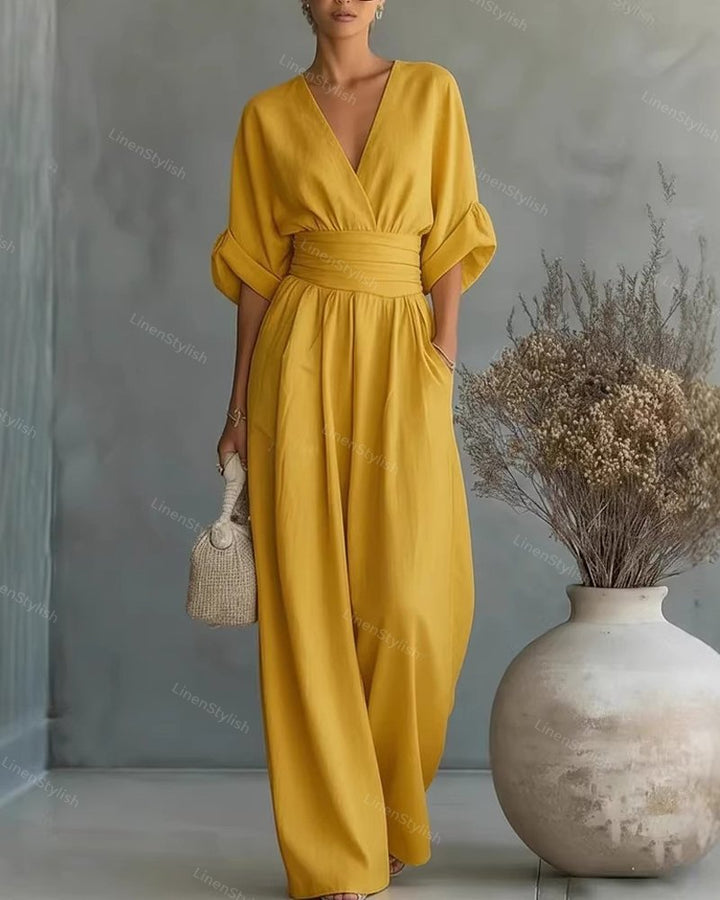 Elira Tummy-Skimming Wrap Waist Jumpsuit - image 13