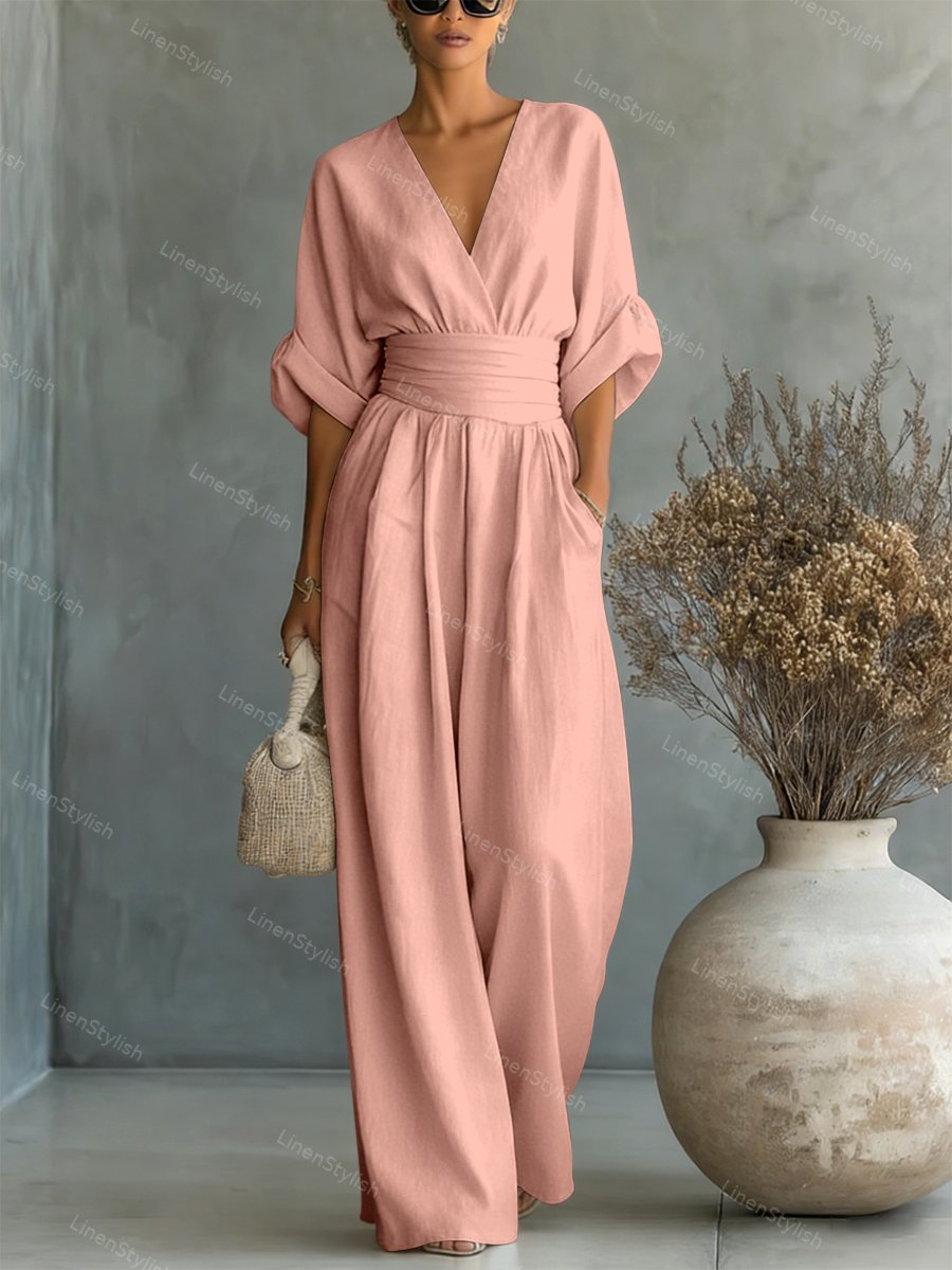 Elira Tummy-Skimming Wrap Waist Jumpsuit - image 11