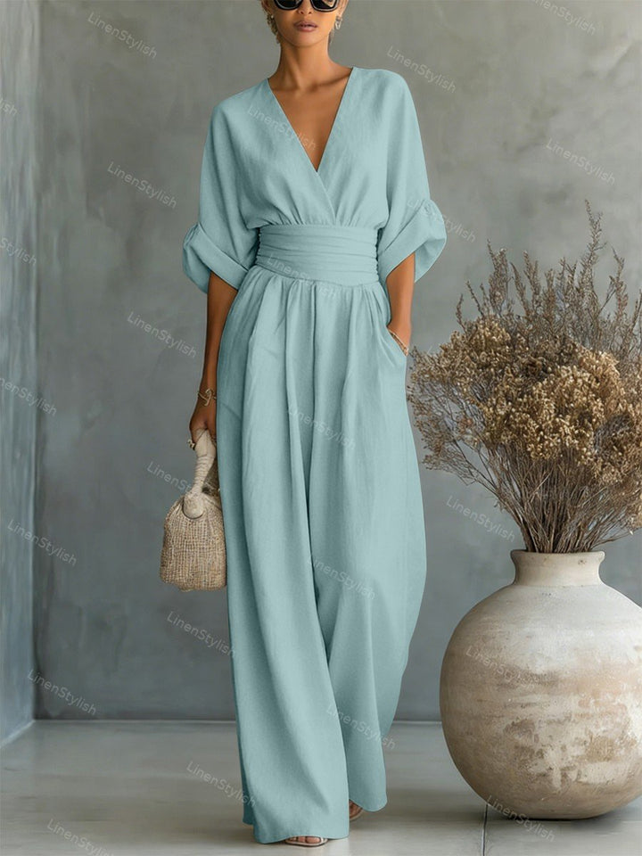 Elira Tummy-Skimming Wrap Waist Jumpsuit - image 10
