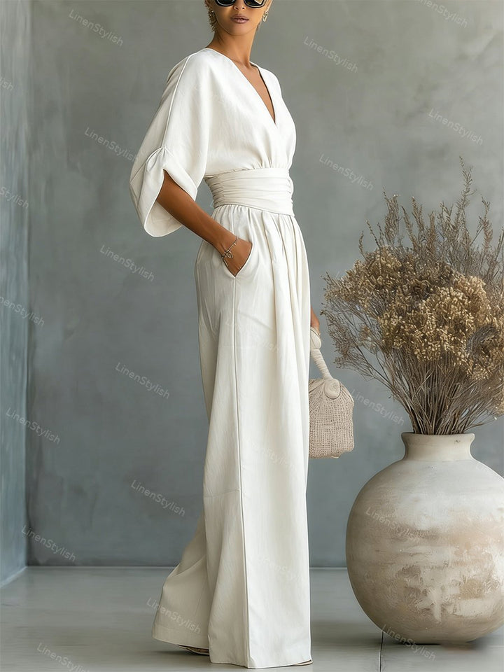 Elira Tummy-Skimming Wrap Waist Jumpsuit - image 5