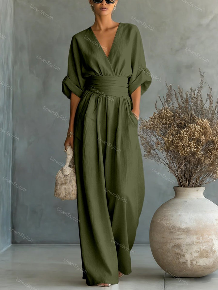 Elira Tummy-Skimming Wrap Waist Jumpsuit - image 12