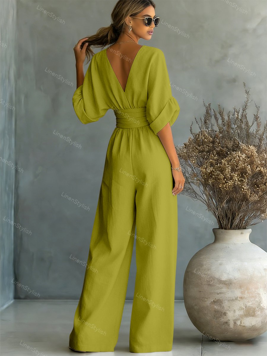 Elira Tummy-Skimming Wrap Waist Jumpsuit - image 7