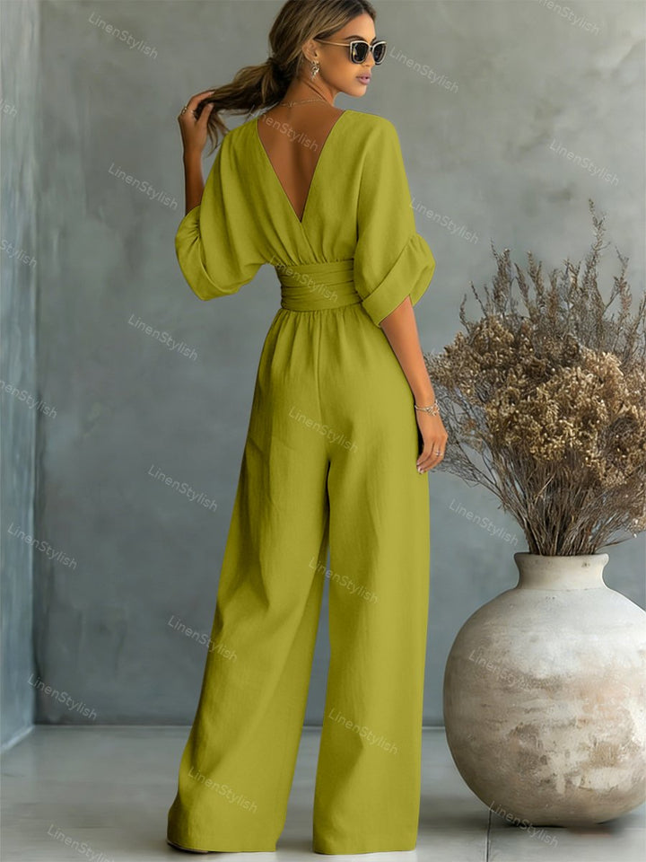 Elira Tummy-Skimming Wrap Waist Jumpsuit - image 7