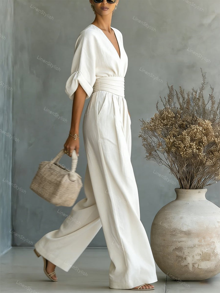 Elira Tummy-Skimming Wrap Waist Jumpsuit - image 3