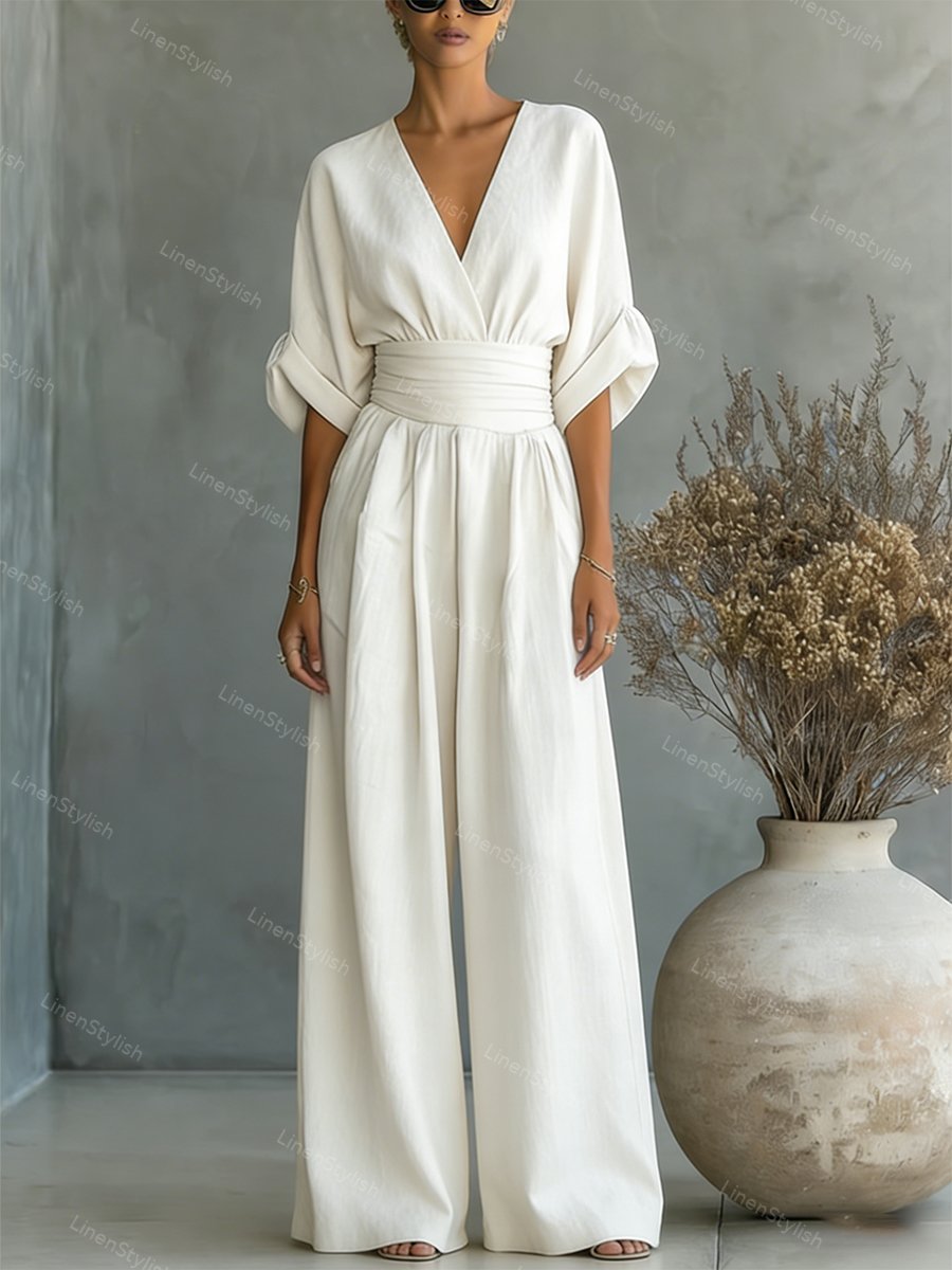 Elira Tummy-Skimming Wrap Waist Jumpsuit - image 4