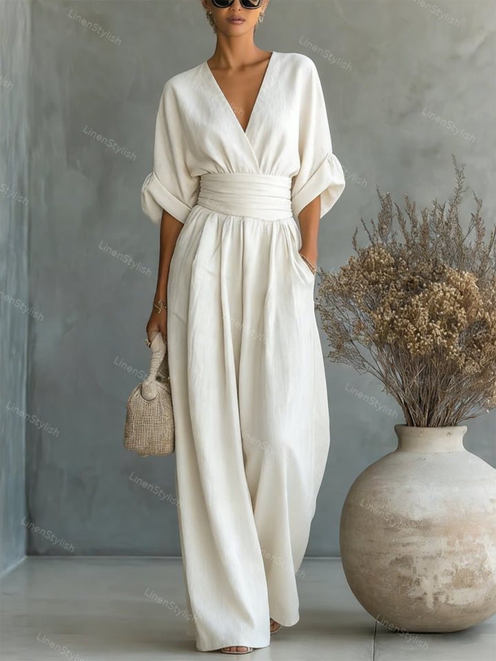 Elira Tummy-Skimming Wrap Waist Jumpsuit - image 2